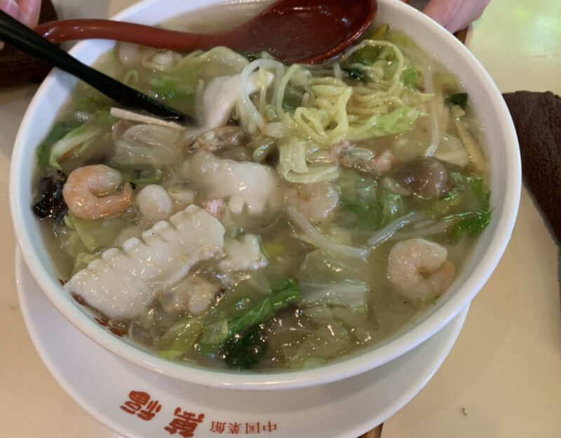 海鮮あんかけ麺、新発田市中国菜館 萬福のメニュー