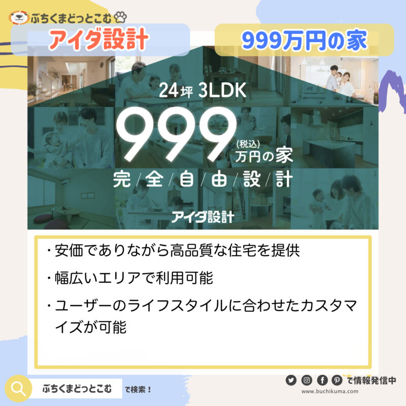 アイダ設計：「999万円の家」