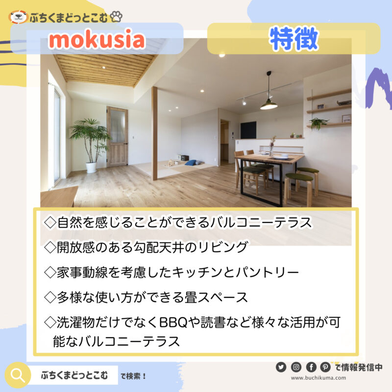 mokusia：「風景と桜を望む家」